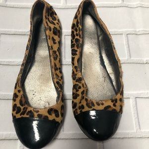 Calf hair ballet flats